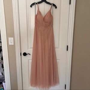 Jenny Yoo Blush Tulle Bridesmaid Dress